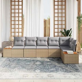 Conjunto de Sofás de Jardim de 6 Peças com Almofadas em Rattan Sintéti