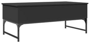 Mesa de centro 100x50x40 cm derivados de madeira/metal preto