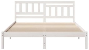 Estrutura da Cama com cabeceira Branco 160 x 200 cm
