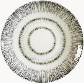 Pratos de jantar em porcelana Kaki, conjunto de 6