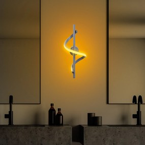 Candeeiro de Parede Likma - Cinzento - 16x41x25 cm