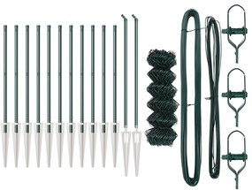 Cerca de Arame com 13 Postes de Estaca 0.6x25 m Aço Galvanizado