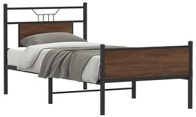 Estrutura cama s/ colchão derivados madeira carvalho castanho