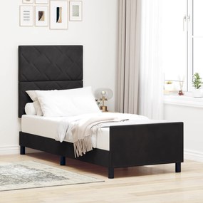 Cama vidaXL Preta 80x200 cm de Veludo