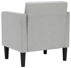 Poltrona com apoio de braços 53 cm tecido cinzento nublado