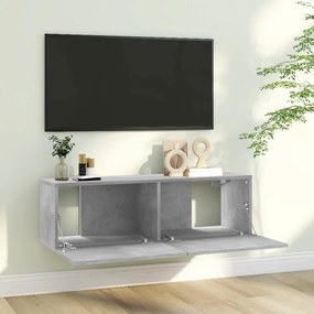 Móvel de TV 100x30x30 cm derivados de madeira cinzento cimento