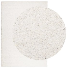 Tapete shaggy de pelo alto PAMPLONA 140x200 cm creme