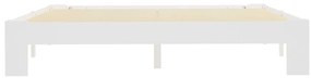 Estrutura de cama 160x200 cm pinho maciço branco