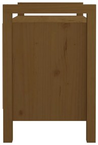 Banco de corredor 80x40x60 cm pinho maciço castanho mel