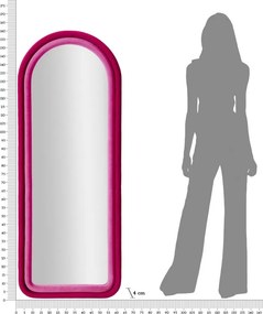 ESPELHO DE PAREDE CLOE VELUDO 60X4X160 CM FUXIA