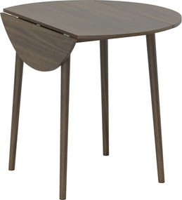 HOMCOM Mesa de Jantar Dobrável com 2 Abatentes Redonda Extensível Ø 89x73,5 cm Cinza | Aosom Portugal