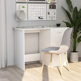 Secretária Woki com 1 Gaveta e Porta de 100 cm - Branco - Design Moder