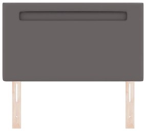 Cabeceira de Design Simples Cinza 100 cm Couro Sintético