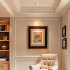 Conjunto de 6 focos embutidos quadrados brancos giratórios e inclináveis - Chuck