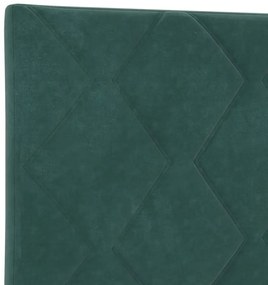 Estrutura de Cama vidaXL Verde Escuro 140x200 cm Veludo