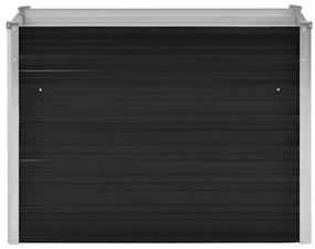 Canteiro elevado jardim aço galvanizado 100x40x77 cm antracite