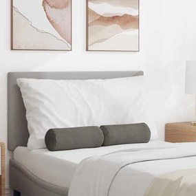 vidaXL Almofadas de Apoio 2 pcs Cinzento-claro Ø 15 x 40 cm