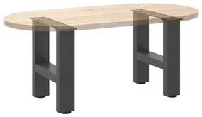 Pés para mesa de centro antracite 2 peças 30x(30-31) cm aço
