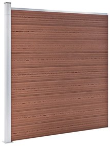 Painel de vedação para jardim 1564x186 cm WPC castanho