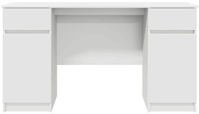 Mesa vidaXL Branca 140x49x76 cm Madeira engenheirada