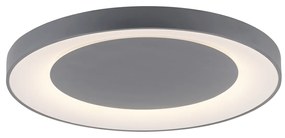 Candeeiro de teto cinzento escuro com LED e comando remoto - Meidan Moderno