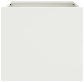 Vasos/floreiras 2 pcs 32x30x29 cm aço laminado a frio branco