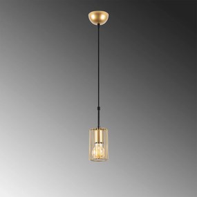 Candeeiro de Teto Kemtel – Dourado Brilhante – 9 x 9 x 126 cm