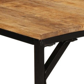 Mesa de jantar 140x70x75 cm madeira de mangueira maciça áspera