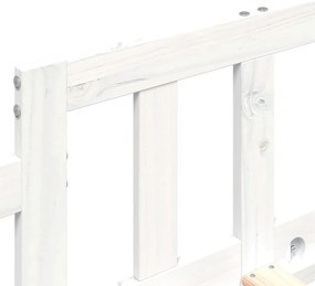 Sofá-cama sem colchão 80x200 cm madeira de pinho maciça branco