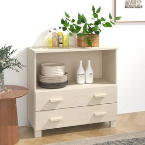 vidaXL Aparador HAMAR 85x35x80 cm pinho maciço castanho-mel