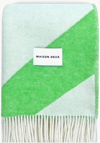 Manta em lã com padrão de ziguezague Swirl