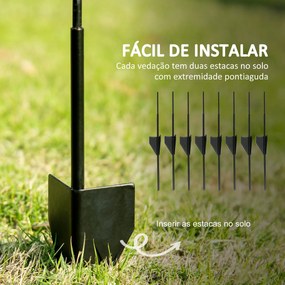Cercas de Jardim de 4 Painéis 88x110 cm Cercas de Jardim Metálicas Cer