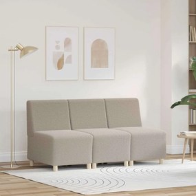 vidaXL Sofá Chiar 3 pcs Cinzento-claro 55 x 74 x 82 cm