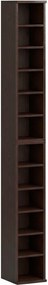 HOMCOM Conjunto de 2 estantes coluna armário de armazenamento CD-DVD 12 compartimentos 21 x 22,5 x 88,5 cm capacidade 204 CD castanho | Aosom Portugal