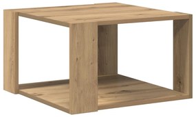 Mesa de Café Carvalho Artesanal 51,5x51,5x30 cm Madeira Engenheirada