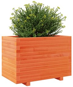 Vaso/floreira de jardim 70x40x49,5 cm pinho maciço castanho mel