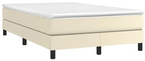 Estrutura de cama 120x200 cm couro artificial cor creme