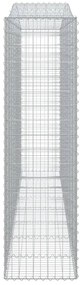Cestos gabião arqueados 2pcs 400x50x180/200cm ferro galvanizado