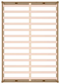Estrutura cama pequena de casal 120x190 cm madeira castanho-mel