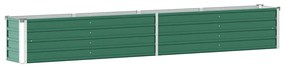 Canteiro elevado de jardim aço galvanizado 320x40x45cm verde