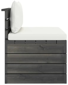 2 pcs conjunto lounge de paletes com almofadões pinho maciço