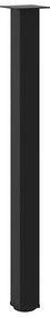 Pés para mesa de bar 4 peças, preto, 110-112 cm, aço