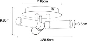 Candeeiro de teto moderno para casa de banho branco 3 luzes IP44 - Bath