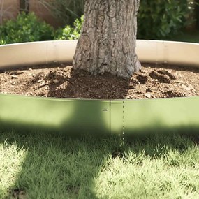 Bordas de Grama vidaXL 30 pcs 25x100 cm Aço Galvanizado Flexível