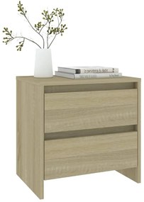 Mesa de cabeceira 2 pcs derivados de madeira carvalho sonoma