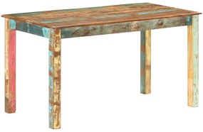 vidaXL Mesa de jantar 140x70x76 cm madeira recuperada maciça