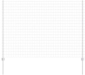 vidaXL Cerca e Poste Prateado 1,6 x 10 m Aço