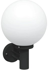 Luz de Parede Externa Preto Aço Inox IP44