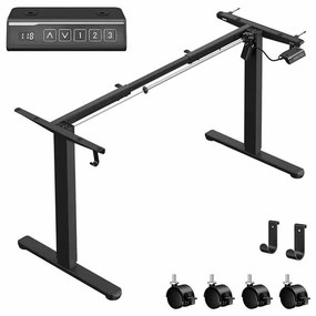 Estrutura para Secretária eléctrica regulável em altura sem tampo de mesa 58,5 x (80-150) x (72-118) cm Preta