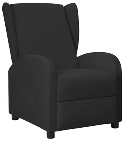 vidaXL Poltrona reclinável couro artificial preto